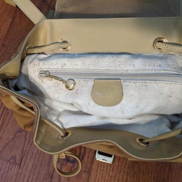 GUCCI Vintage Bamboo Nubuck Backpack - Daypack main image 6